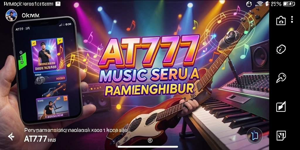 Tampilan gameplay AT777 yang menarik dengan elemen musik.