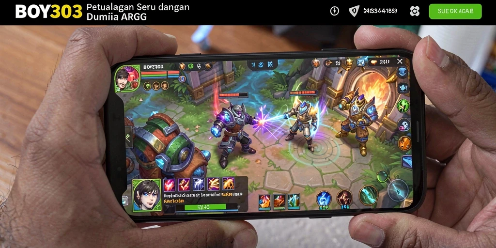 Tampilan gameplay menakjubkan dari BOY303 saat bertarung melawan musuh.