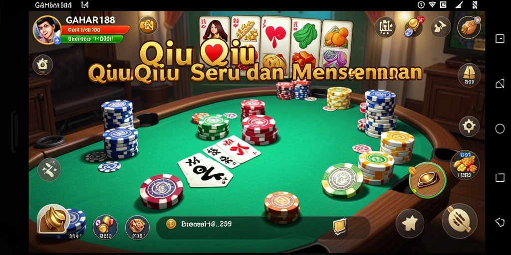Tangkapan layar menunjukkan aksi nyata di gameplay QiuQiu.
