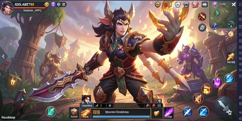 Tampilan gameplay ARPG yang menakjubkan dan mendebarkan dari IDOLABET88.