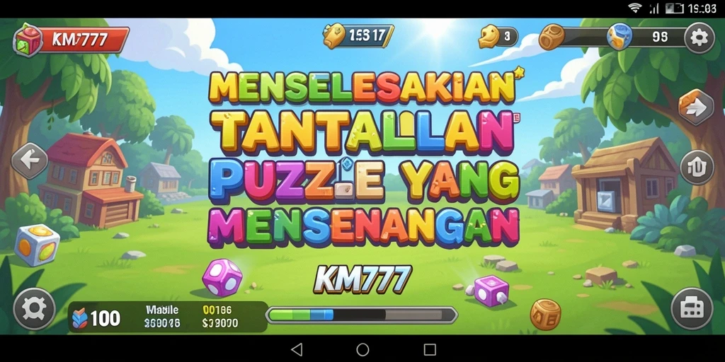 Tampilan gameplay KM777 menunjukkan berbagai tantangan Puzzle yang menarik.