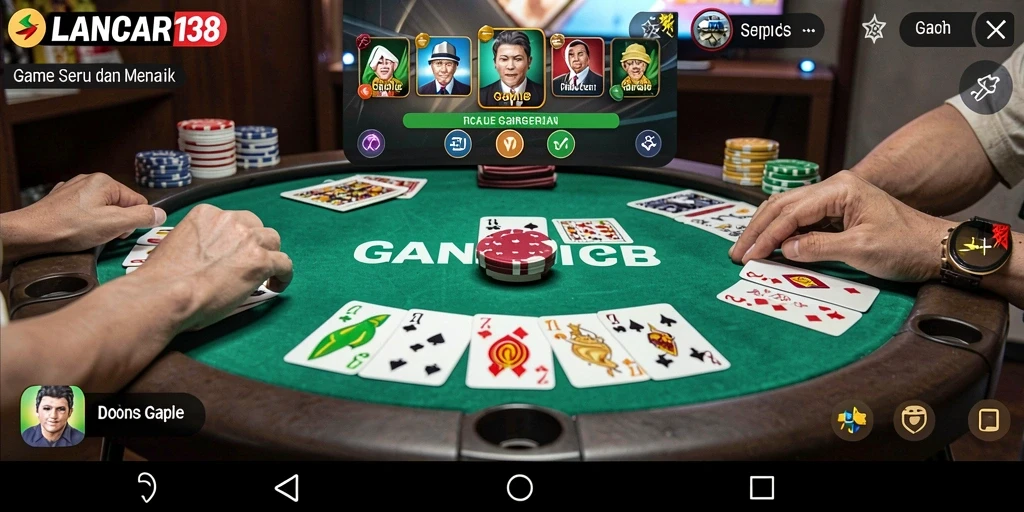 Screenshot dari gameplay Gaple LANCAR138 yang menarik dan seru.