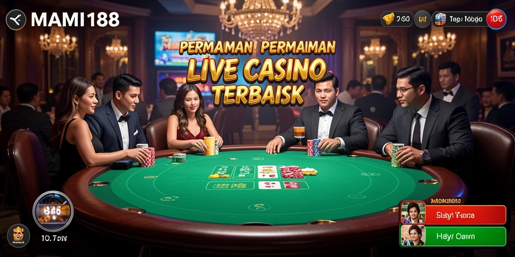 Tampilan epic gameplay Live Casino MAMI188 dengan dealer profesional.