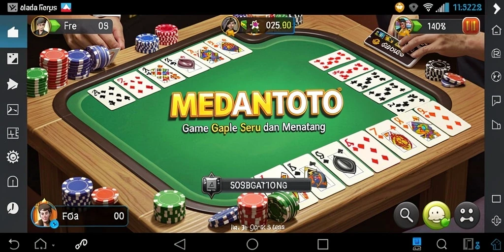 Screenshot gameplay <strong>MEDANTOTO</strong> menampilkan momen seru permainan Gaple.