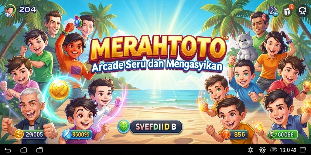 Tampilan seru gameplay MERAHTOTO dengan aksi Arcade yang mendebarkan.