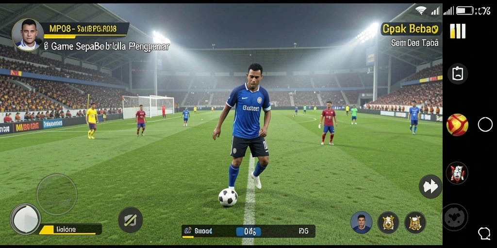 Tampilan aksi sepak bola dalam MPO08 yang mengesankan.