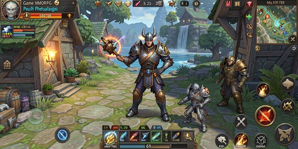 Tampilan gameplay epik di dunia fantasi MVP789.