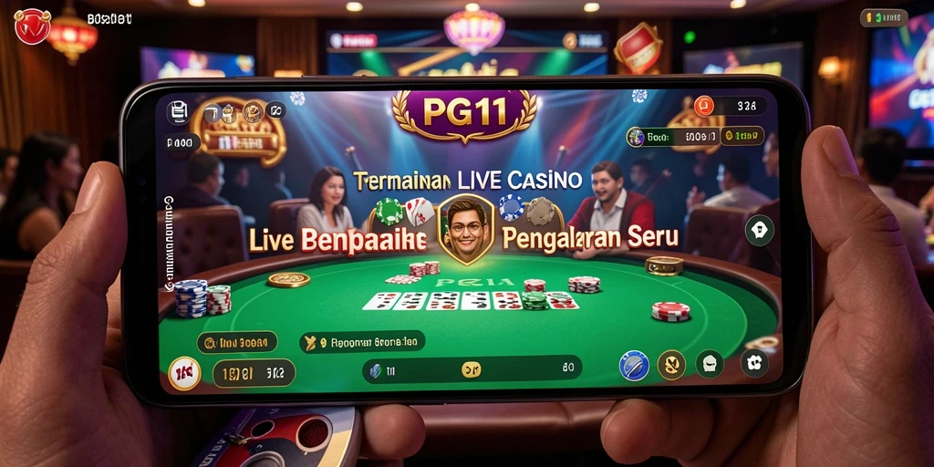 Tampilan menarik dari gameplay Live Casino PG11 dengan dealer profesional.