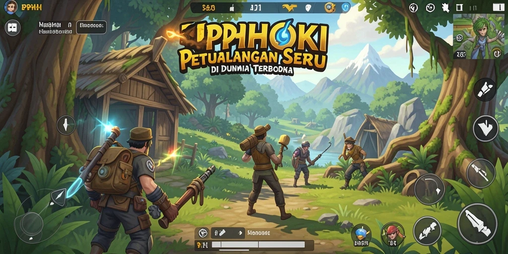 Tampilan gameplay PPHOKI yang menakjubkan dalam dunia terbuka.
