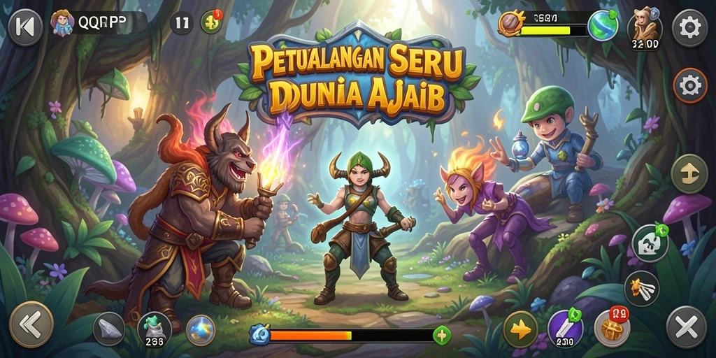 Tangkapan layar gameplay <strong>QQRP</strong> menampilkan momen petualangan mendebarkan.