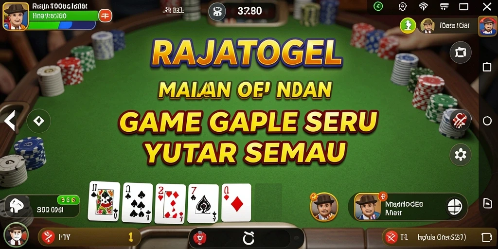 Tampilan gameplay seru dalam RAJATOGEL yang menunjukkan strategi Gaple.