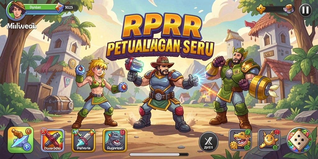 Tampilan gameplay RPRR yang penuh aksi dan warna.