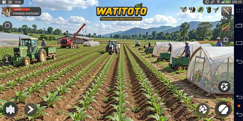 Screenshot gameplay WATITOTO dengan aktivitas pertanian yang seru.