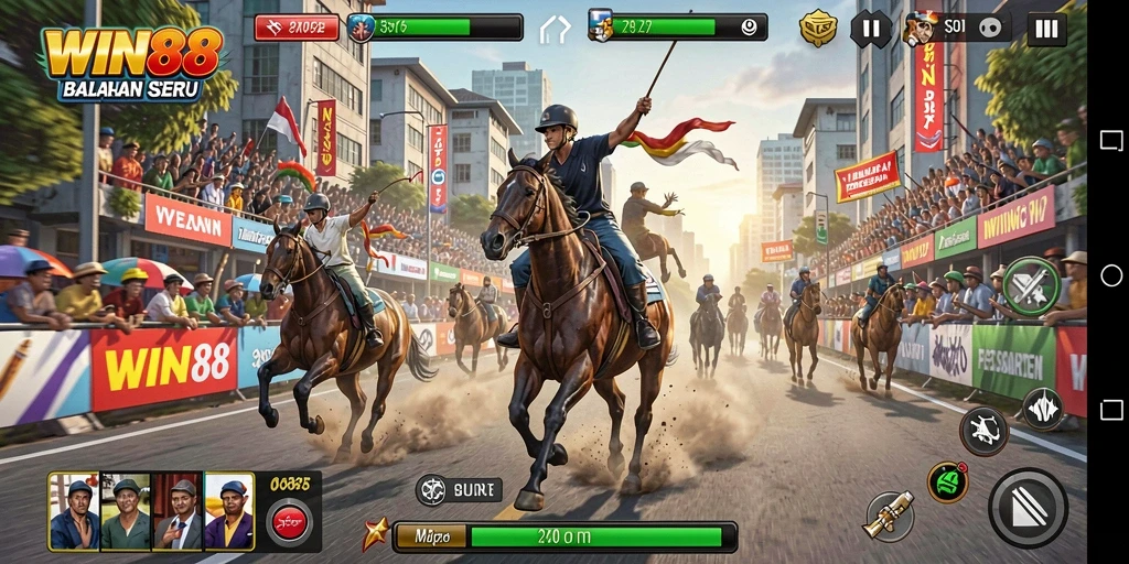 Gameplay Racing yang seru dan mendebarkan di WIN88.